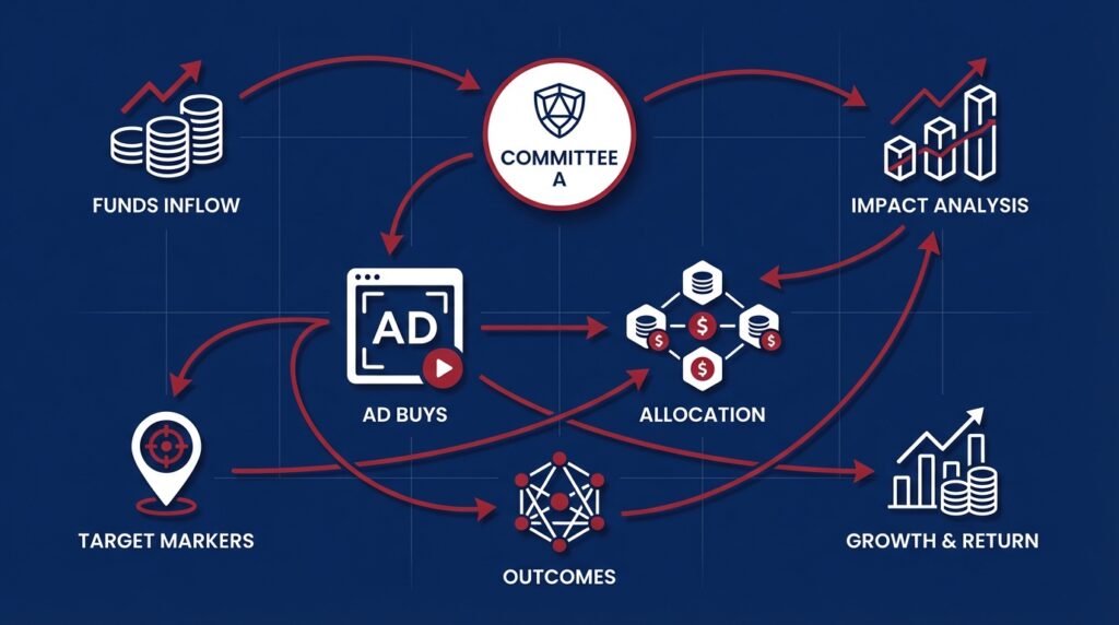 PACs, Super PACs, and Candidates: How Money Flows (High Level)