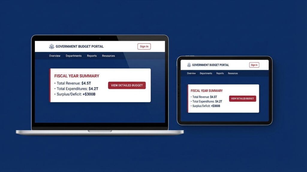 What information is included in an open budget