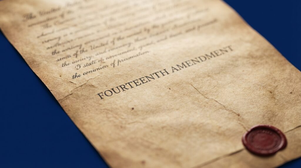 What is a real life example of the 14th Amendment