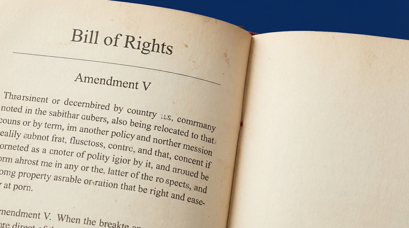 5th amendment text: Who wrote it and how the wording was finalized