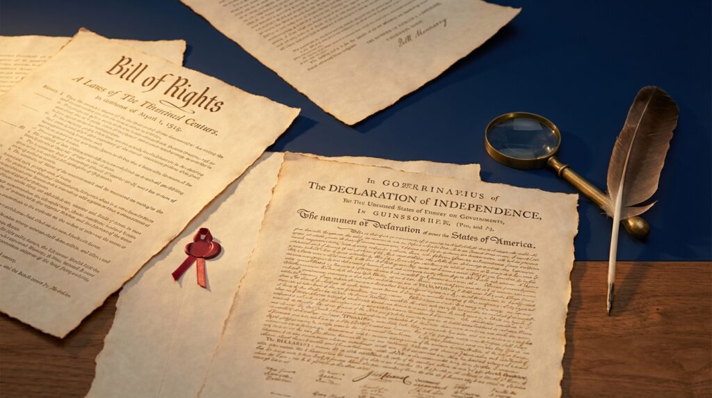 How does the Bill of Rights relate to the Declaration of Independence?