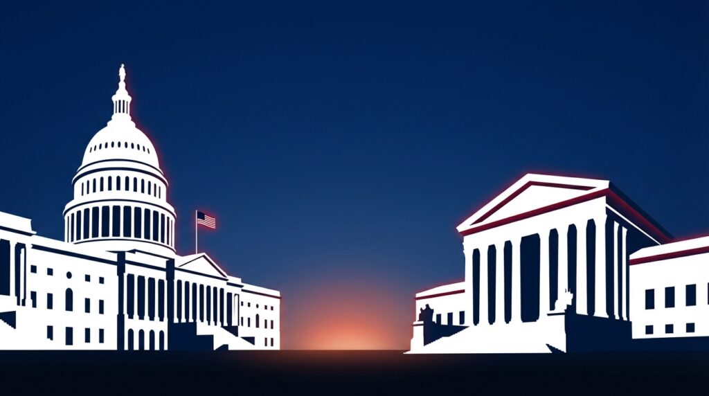 What are examples of checks and balances in the US government?