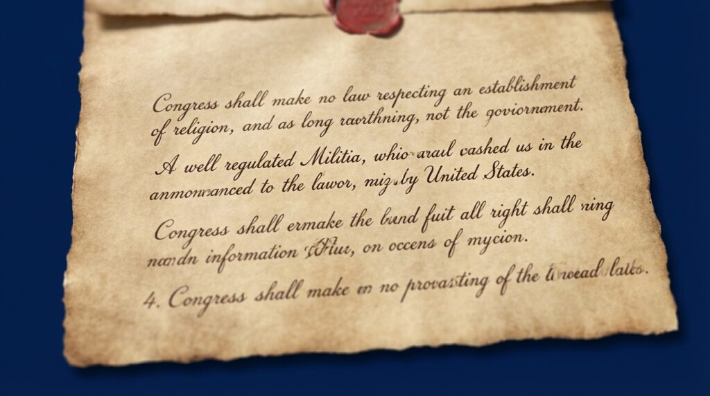 What are the 4 parts of the First Amendment