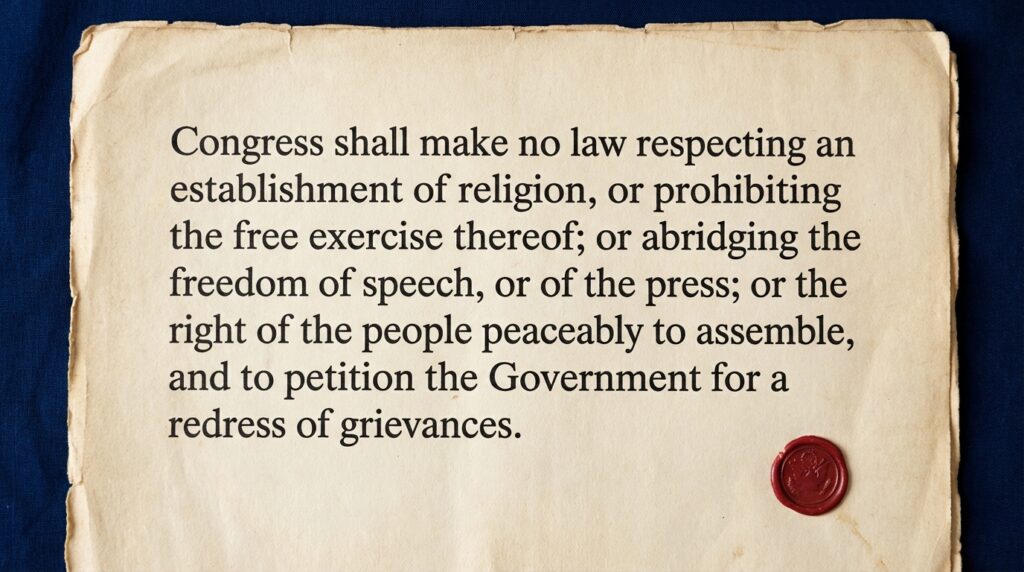 How to memorize the First Amendment?