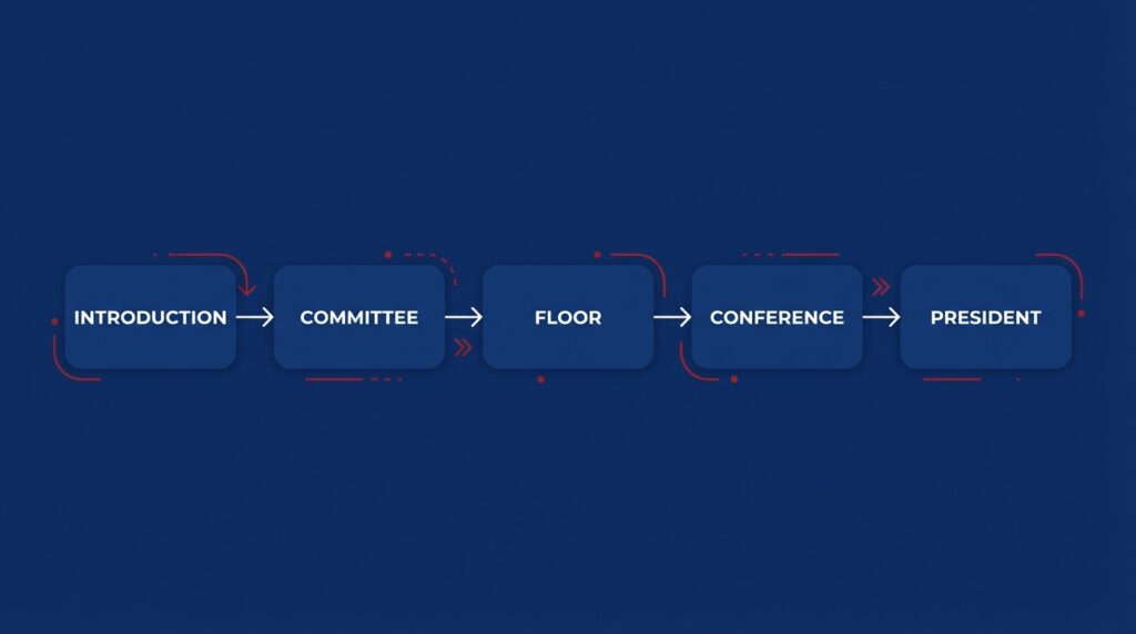 Who decides if a bill becomes a law? A clear flowchart for tracking decisions