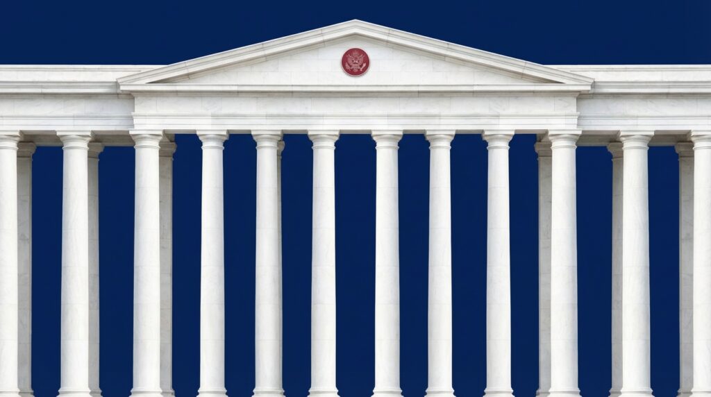 What is the relationship between the three branches of government, including separation of powers