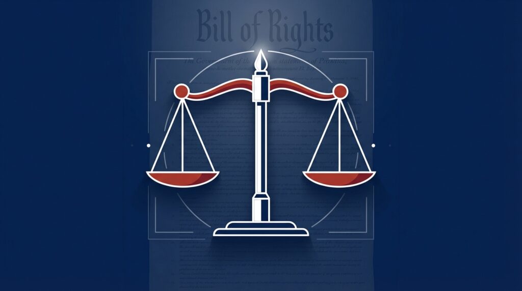 What does the 4th amendment say about searches and seizures?