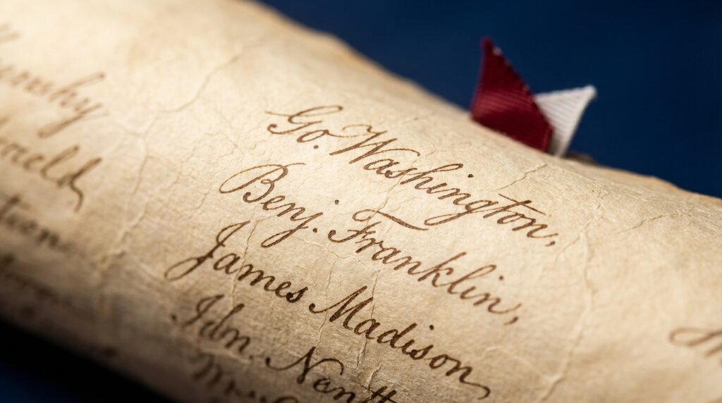 Who wrote the original Constitution of America?